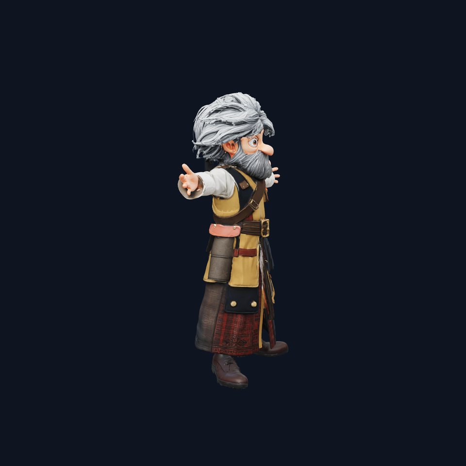 Elderly Wizard Character model pack
